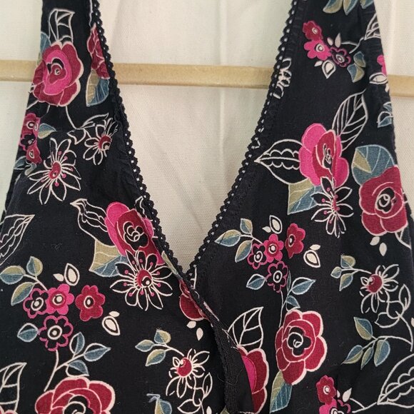 Floral Cotton A-Line Halter Dress Size L - Picture 7 of 8